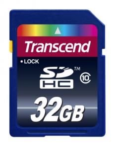 .  Transcend SDHC 10 class 32GB    900 ..